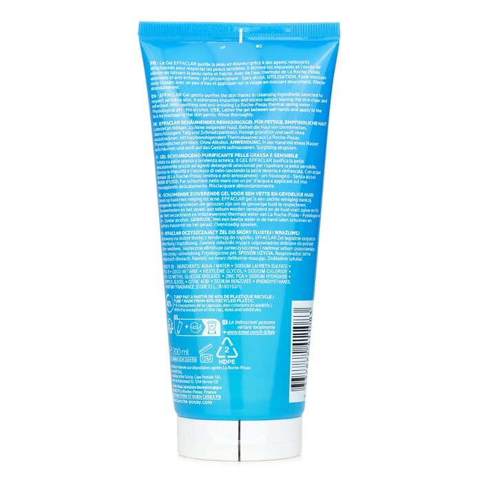 La Roche Posay Effaclar Gel Moussant Purifiant 200ml/6.76oz