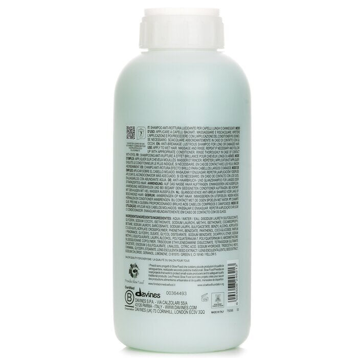 Davines Melu Shampoo Mellow Anti-Breakage Lustrous Shampoo (For Long or Damaged Hair) 1000ml