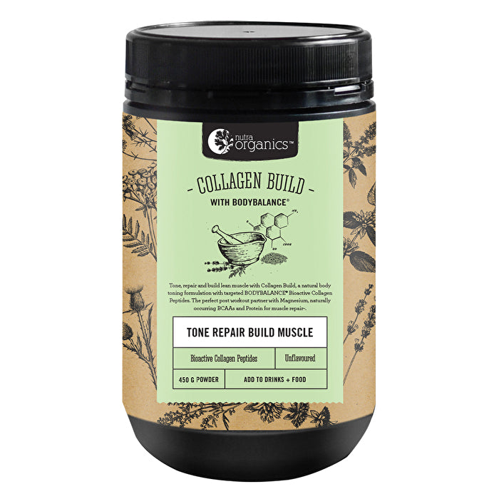 Nutra Organics Collagène Build avec peptides de collagène bioactifs + magnésium sans saveur 450g