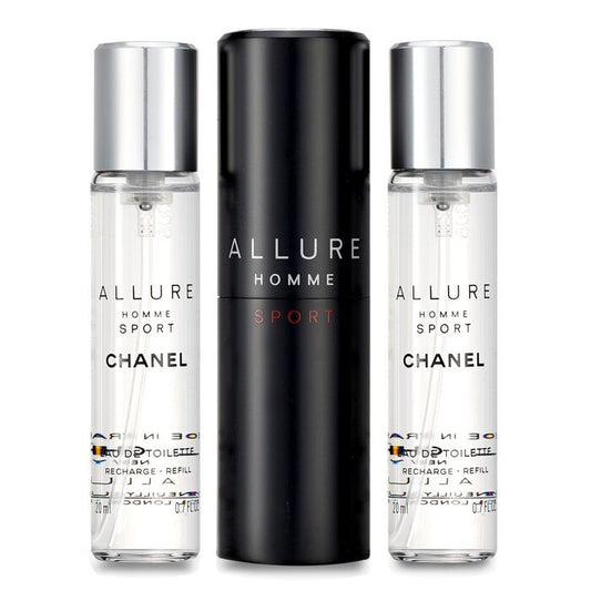 Chanel Allure Homme Sport Eau De Toilette Travel Spray (With Two Refills) 3x20ml