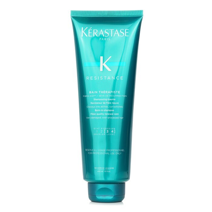 Kerastase Resistance Bain Therapiste Balm-In -Shampoo Fiber Quality Renewal Care (For Very Damaged, Over-Porcessed Hair) 450ml/15oz