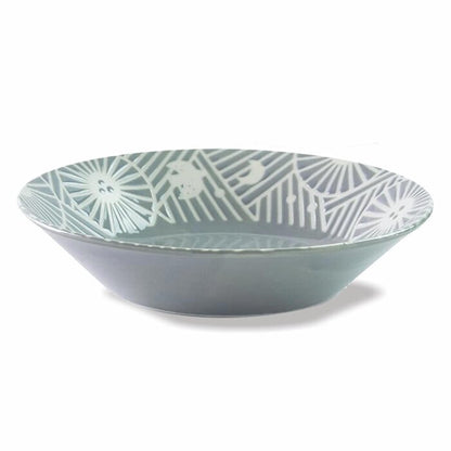 Minoro Touki Minoyaki KAFU 21.5CM pasta plate (Mint Blue)- # Mint Blue