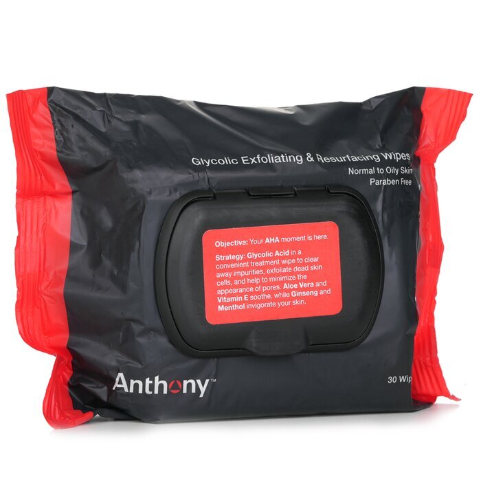 Anthony Logistics For Men Glycolic Exfoliating & Resurfacing Wipes 30wipes