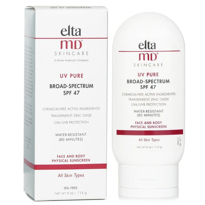 EltaMD UV Pure Water-Resistant Face & Body Physical Sunscreen SPF 47 114g/4oz