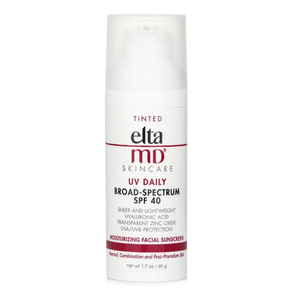 EltaMD UV Daily Moisturizing Facial Sunscreen SPF 40 - For Normal, Combination & Post-Procedure Skin - Tinted 48g/1.7oz