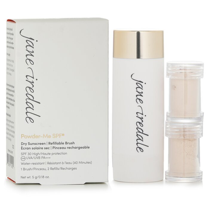 Jane Iredale Powder Me Refillable Brush (1x Brush, 2x Refills) - Translucent 2x2.5g/0.09oz