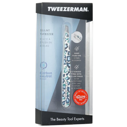 Tweezerman Slant Tweezer (Pattern Prints) - Animal Print/ Purple Leopard