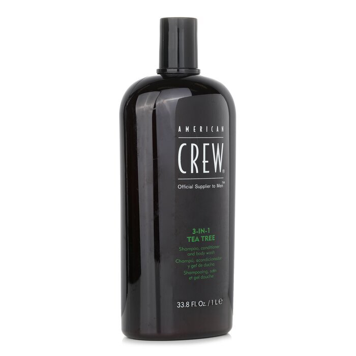 American Crew Men 3-IN-1 Tea Tree Shampoo, Conditioner and Body Wash 1000ml/33.8oz