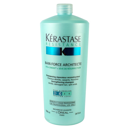 Kerastase Resistance Bain Force Architecte Strengthening Shampoo (For Brittle, Damaged Hair, Split Ends) 1000ml/34oz