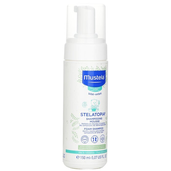 Mustela Stelatopia Foam Shampoo (Gently Cleans and Soothes Sensations of Itchy Skin) 150ml/5.07oz