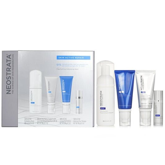 Neostrata Skin Active Repair Kit: Exfoliating Wash + Matrix Support SPF30 + Cellular Restoration + Intensive Eye Therapy 4pcs