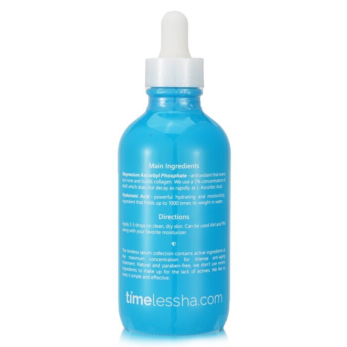 Timeless Skin Care Hyaluronic Acid Serum + Vitamin C 120ml/4oz