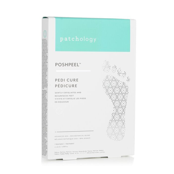 Patchology PoshPeel Pedi Cure - Gently Exfoliates & Resurfaces Feet (1 Treatment) 2x20ml/0.68oz