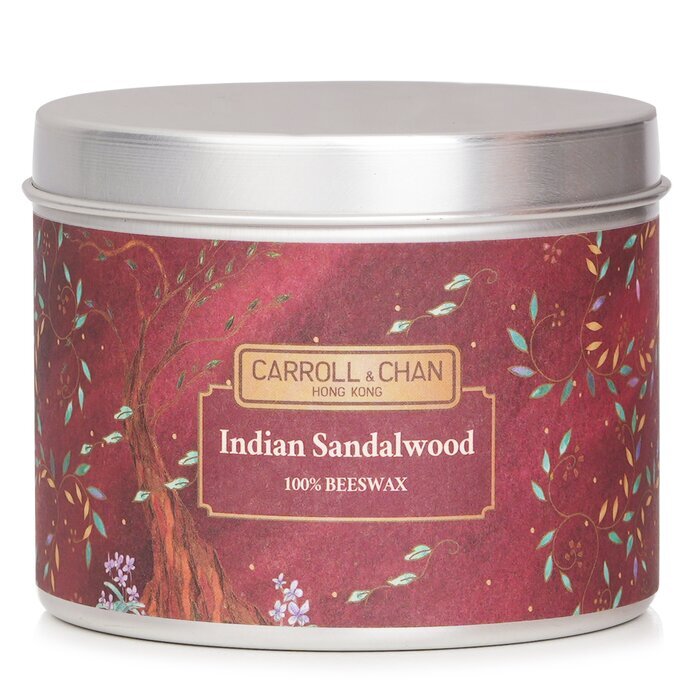 Carroll & Chan 100% Beeswax Tin Candle - Indian Sandalwood (8x6) cm