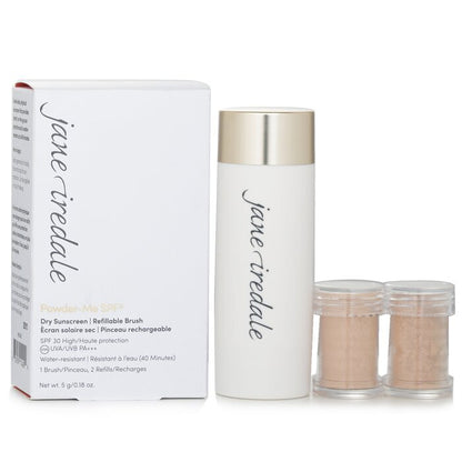 Jane Iredale Powder Me Refillable Brush (1x Brush, 2x Refills) - Nude 2x2.5g/0.09oz