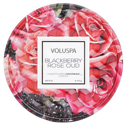 Voluspa 2 Wick Tin Candle - Blackberry Rose Oud 170g/6oz