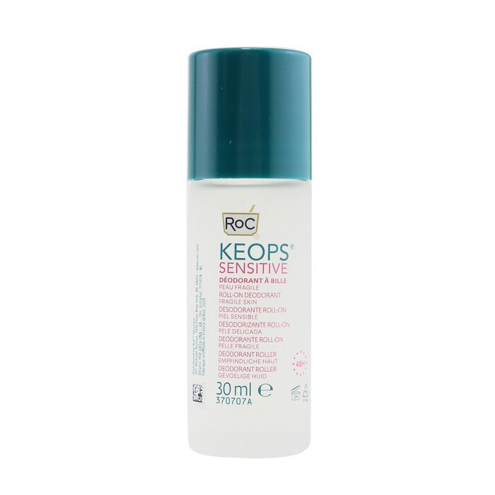 ROC KEOPS Sensitive Roll-On Deodorant 48H - Alcohol Free & Not Perfumed (Fragile Skin) 30ml