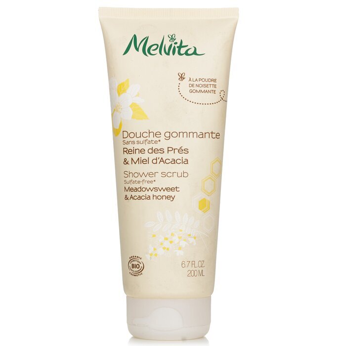 Melvita Meadowsweet & Acacia Honey Shower Scrub 200ml/6.7oz