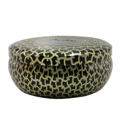 Voluspa 3 Wick Decorative Tin Candle - Suede Noir 340g/12oz