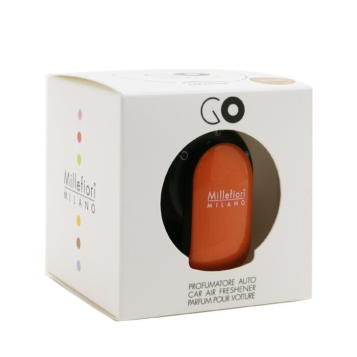 Millefiori Go Car Air Freshener - Sandalo Bergamotto (Orange Case) 4g/0.14oz