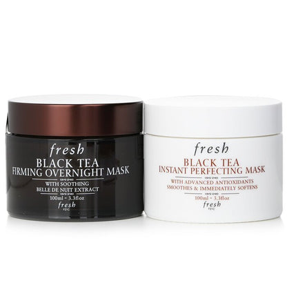 Fresh Black Tea Age-Delay For Night & Day Set: Black Tea Instant Perfecting Mask 100ml + Black Tea Firming Overnight Mask 100ml 2x100ml/3.3oz