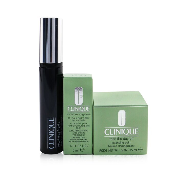 Clinique Chubby Lash Fattening Mascara Set (1x Mascara 8ml + Eye Concentrate 5ml + Cleansing Balm 15ml) 3pcs