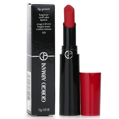 Giorgio Armani Lip Power Longwear Vivid Color Lipstick - # 403 Fighter 3.1g/0.11oz