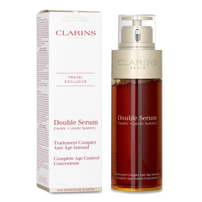 Clarins Double Serum (Hydric + Lipidic System) Complete Age Control Concentrate 100ml/3.3oz