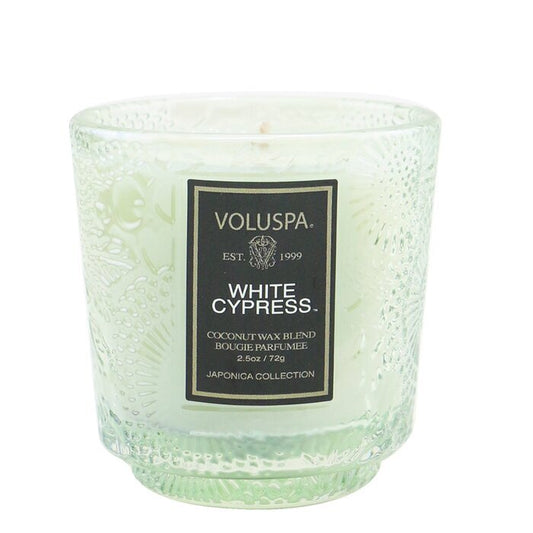 Voluspa Petite Pedestal Candle - White Cypress 72g/2.5oz