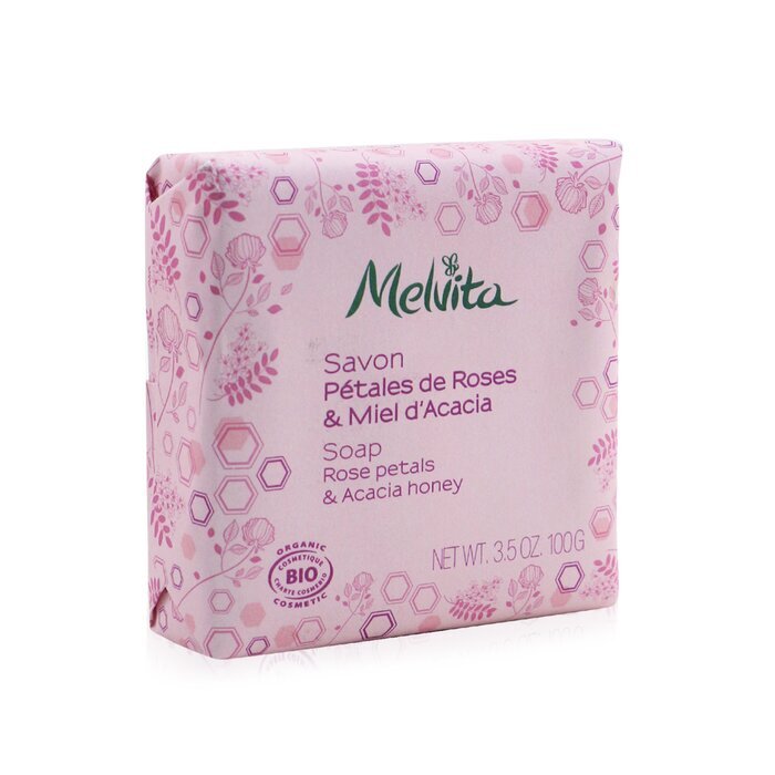 Melvita Rose Petals & Acacia Honey Soap 100g/3.5oz