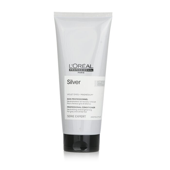 L'Oreal Professionnel Serie Expert - Silver Violet Dyes + Magnesium Neutralising and Brightening Conditioner (For Grey and White Hair) 200ml/6.7oz