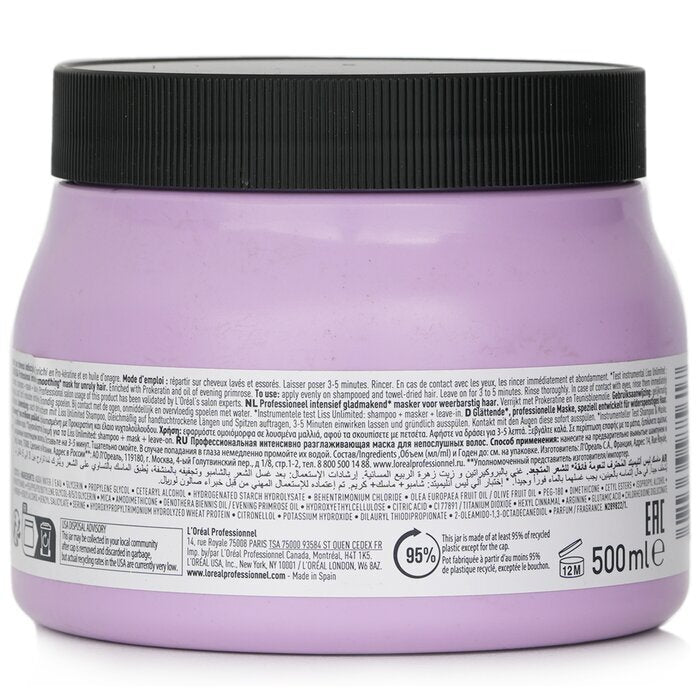 L'Oreal Professionnel Serie Expert - Liss Unlimited Prokeratin Intense Smoothing Mask (For Unruly Hair) 500ml/16.9oz