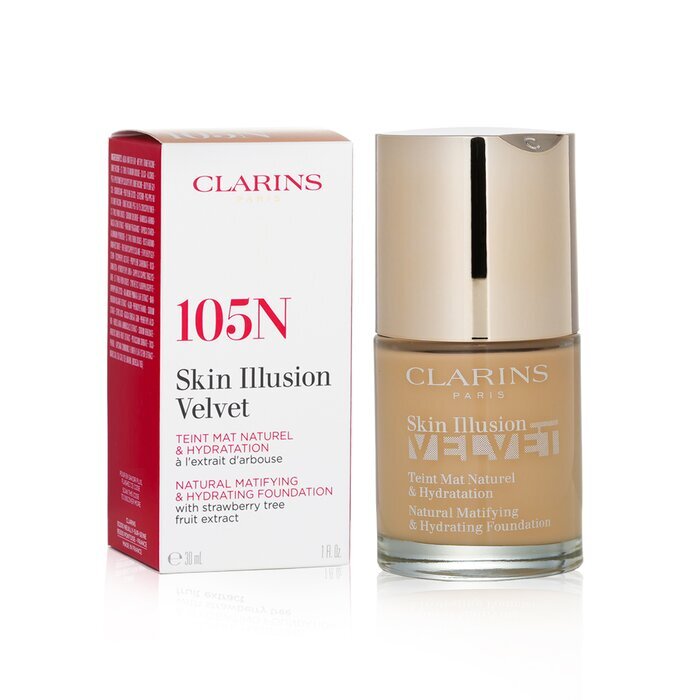 Clarins Skin Illusion Velvet Natural Matifying & Hydrating Foundation - # 105N Nude 30ml/1oz