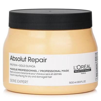 L'Oreal Professionnel Serie Expert - Absolut Repair Gold Quinoa + Protein Instant Resurfacing Mask (For Dry and Damaged Hair) 500ml/16.9oz