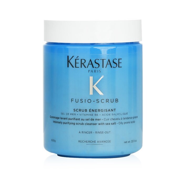 Kerastase Fusio-Scrub Scrub Energisant Intensely Purifying Scrub Cleanser with Sea Salt (Oily Prone Scalp) 650g/22.9oz