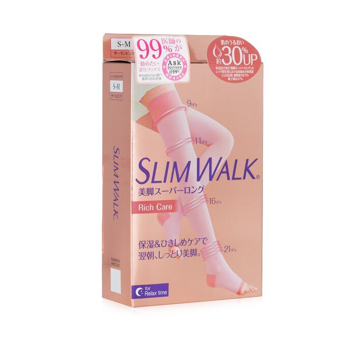 SlimWalk Compression Open-Toe Socks For Relax, Moisturizing - # Pink (Size: S-M) 1pair