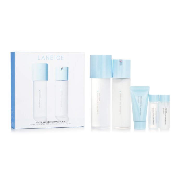 Laneige Water Bank Blue Hyaluronic 2 Step Essential Set (For Combination to Oily Skin) 5pcs