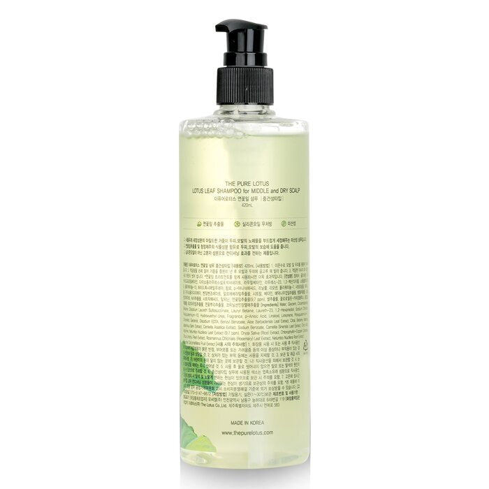 THE PURE LOTUS Lotus Leaf Shampoo - For Middle & Dry Scalp 420ml