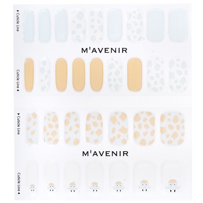 Mavenir Nail Sticker (White) - # White Cow Nail 32pcs