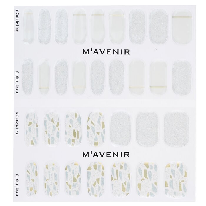 Mavenir Nail Sticker (White) - # Silver Wedding Ring Nail 32pcs