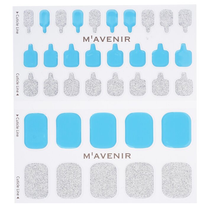 Mavenir Nail Sticker (Assorted Colour) - # Dusty Blue Pedi 36pcs