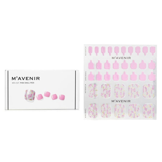 Mavenir Nail Sticker (Pink) - # Pink Shell Pedi 36pcs