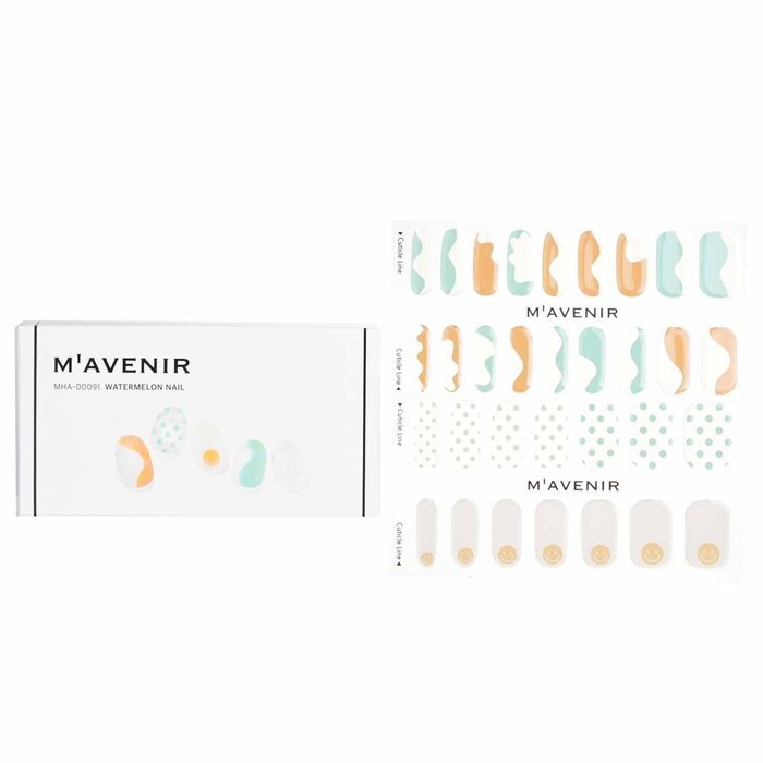 Mavenir Nail Sticker (Patterned) - # Watermelon Nail 32pcs