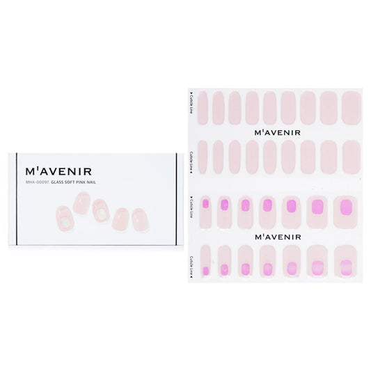 Mavenir Nail Sticker (Pink) - # Glass Soft Pink Nail 32pcs