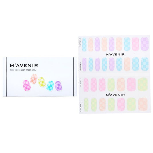 Mavenir Nail Sticker (Assorted Colour) - # Neon Racer Nail 32pcs