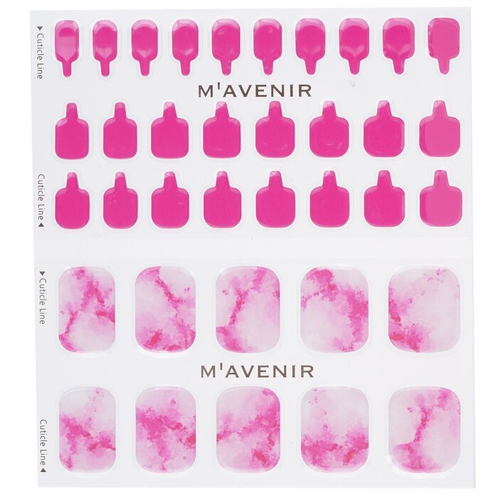 Mavenir Nail Sticker (Pink) - # Cherry Marble Pedi 36pcs