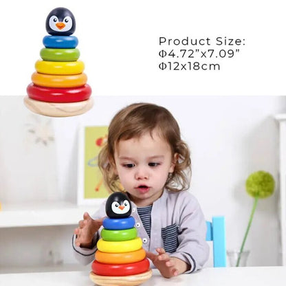 Tooky Toy Co Penguin Tower 12x12x18cm