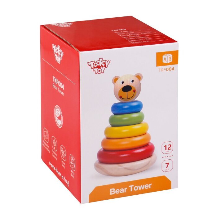 Tooky Toy Co Bear Tower 12x12x19cm