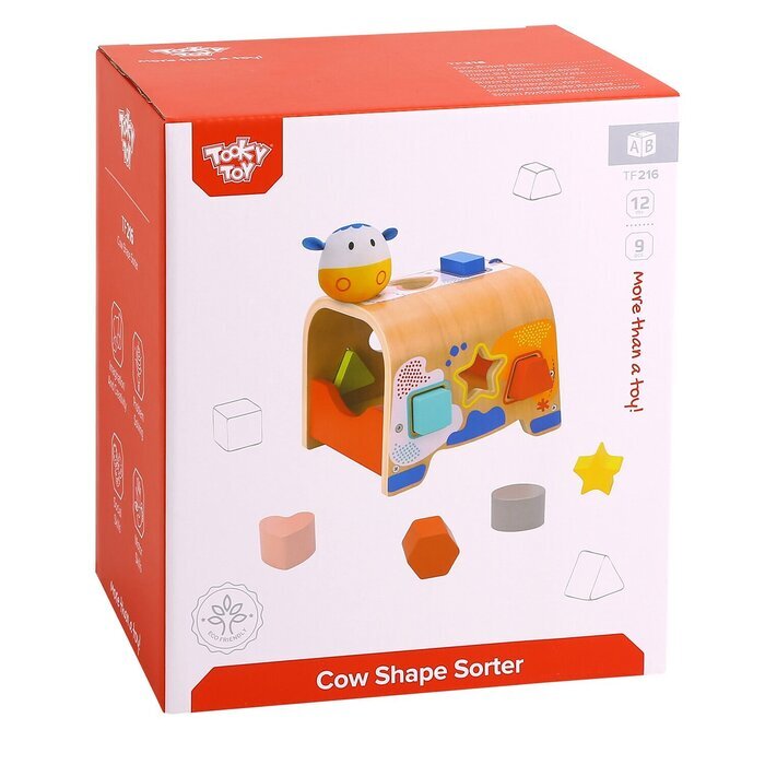 Tooky Toy Co Cow Shape Sorter 20x16x22cm