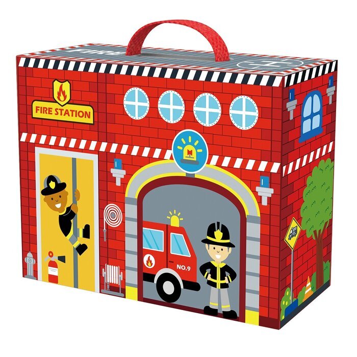 Tooky Toy Co Fire Station Box 30x10x22cm